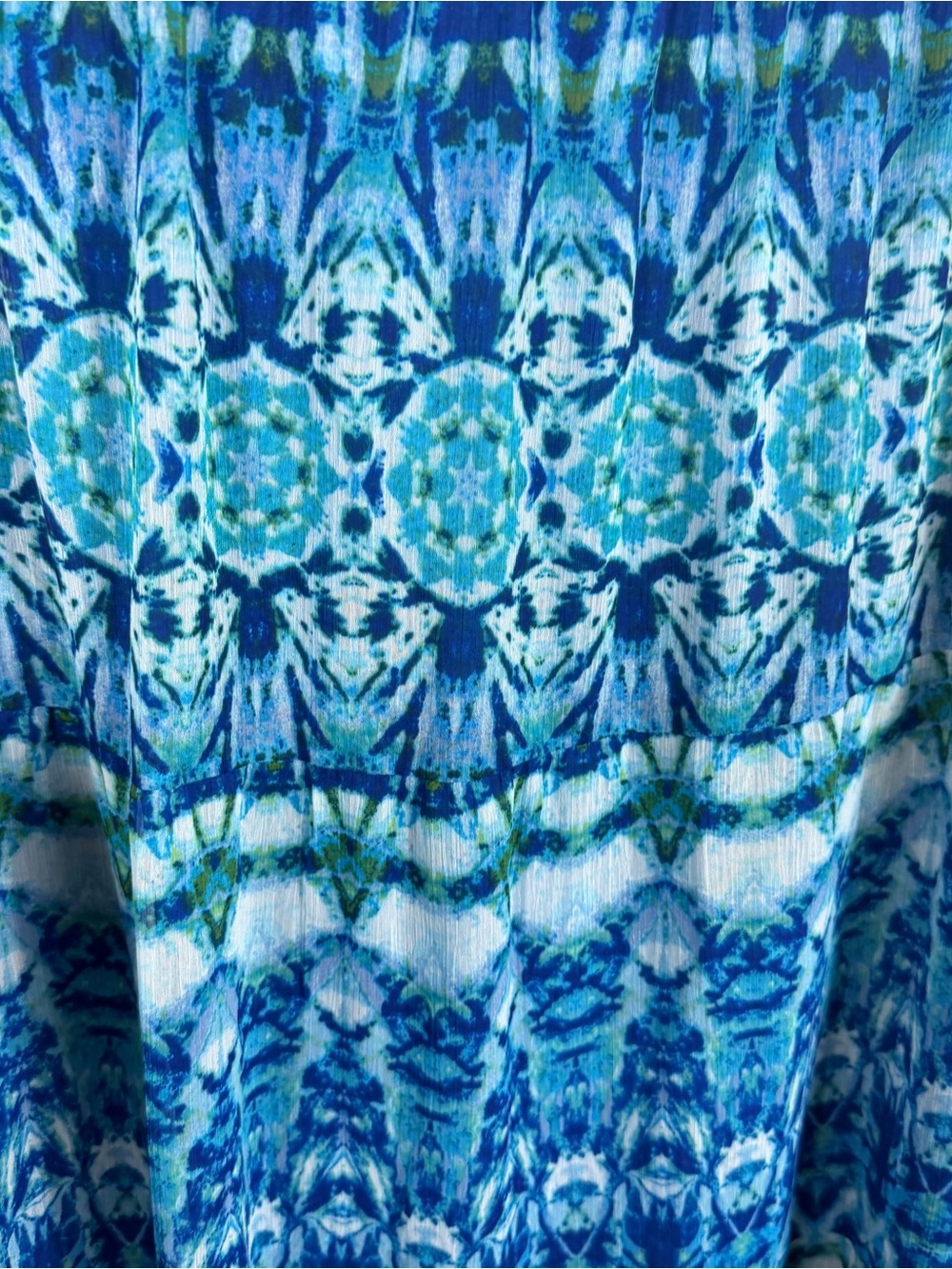 Christopher & Banks Womens Medium Blue Maxi Skirt Tiered Boho Pull On - Picture 2 of 5